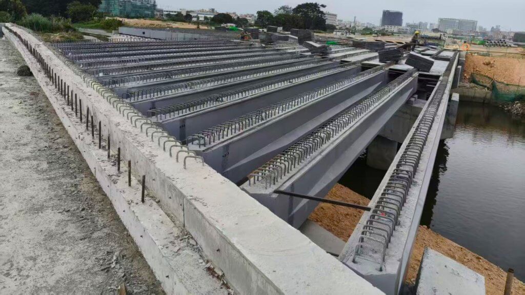 Installation of deck slab is ongoing.