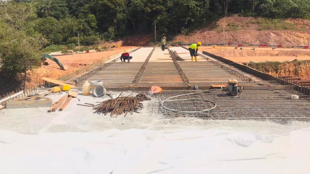 Placement of reinforcement.