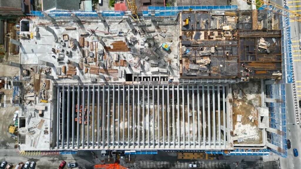 Cumulative progress all 34 beams launched and installed.