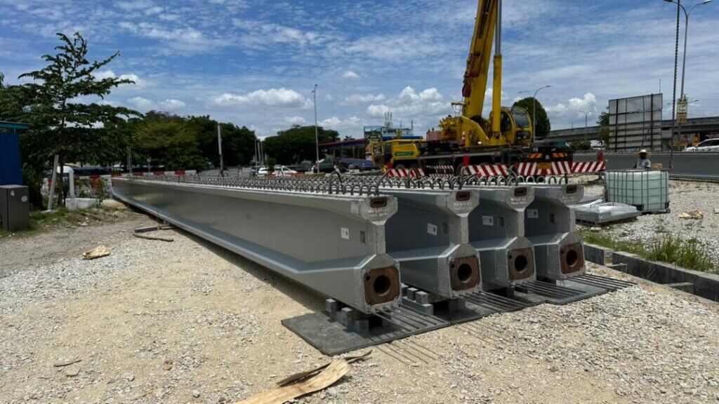 Beams have been delivered and arrived on site.