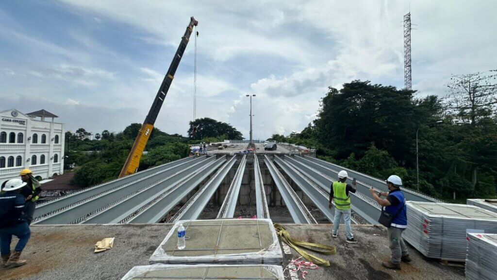 Launching progress on site is underway.