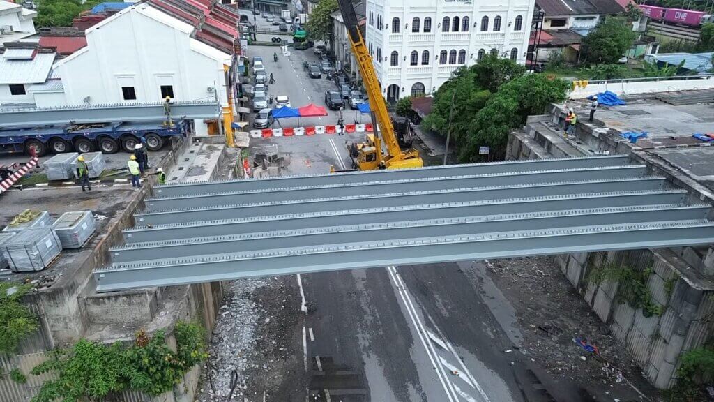 Launching progress on site is underway.