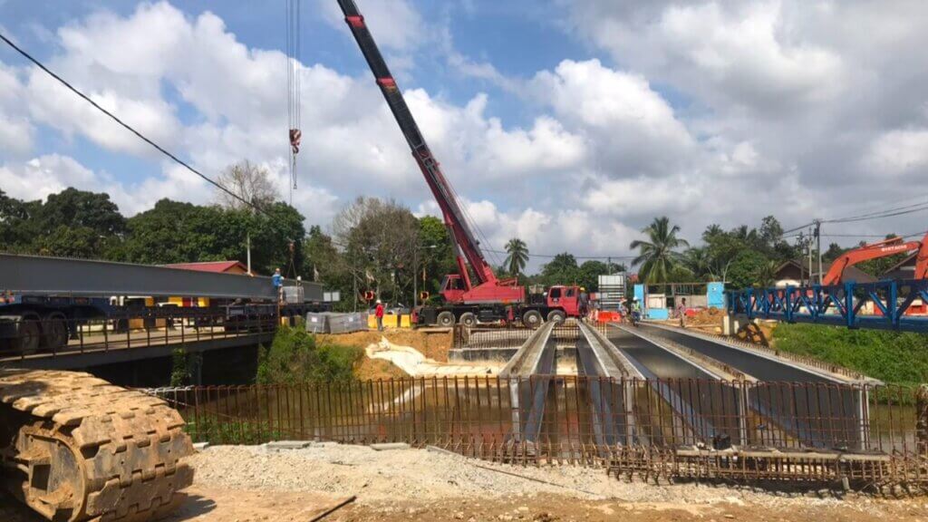 Beam launching works are currently ongoing.